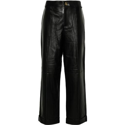 AERON pantaloni zima dritti - nero