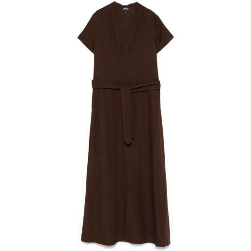 A.P.C. abito midi annelie - marrone