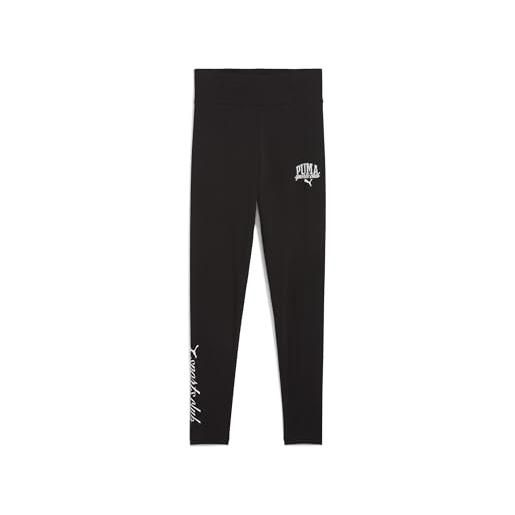 PUMA PUMA class high waist leggings g, pantaloni tuta donna bambina, PUMA black, 