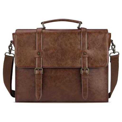 Lubardy borsa porta pc uomo 15,6 pollici impermeabile computer notebook tracolla valigetta messenger per lavoro scuola business ufficio