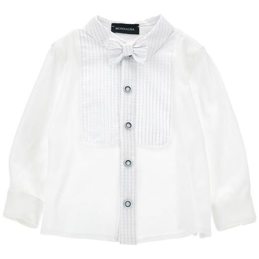 Monnalisa camicia piquet con papillon