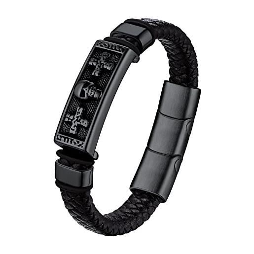 Bracciali Rune vichinghi in acciaio inossidabile nero per uomo donna bracciale albero della va vichingo retrò Biker Fashion Jewelry amuleto regalo  36