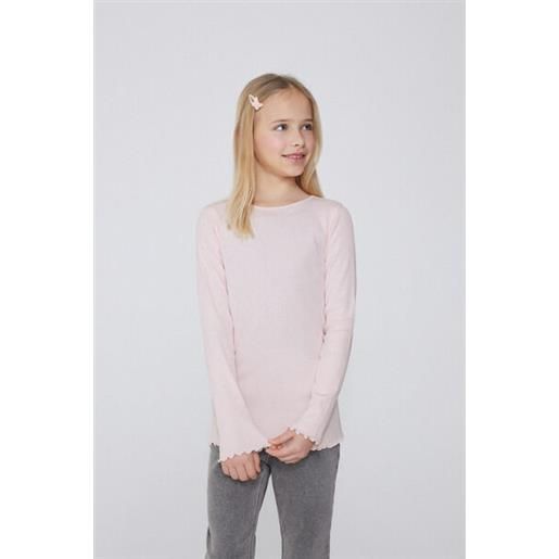 Tezenis maglia manica lunga costina punto bambola girocollo bimba bambina rosa