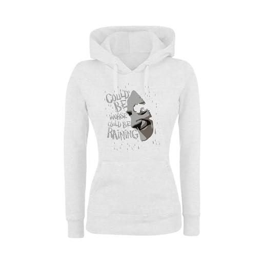 Vestin m-italy felpa con cappuccio donna - f junior brooks igor - super vestibilità top qualità (it, testo, xl, regular, regular, nero)