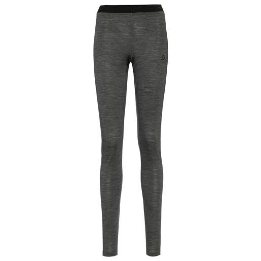 Odlo thermo leggings damen natural performance pw 150 i thermounterwäsche i warme skiunterwäsche, grigio scuro mélange, m slim donna