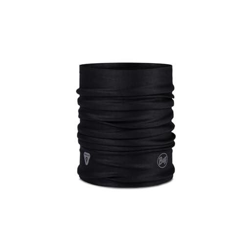Buff thermo. Net sciarpa multifunzionale scaldacollo bambino ragazza, caldo, confortevole, materiali riciclati, leggero, traspirante, isolamento termico, neve, taglia unica, nero