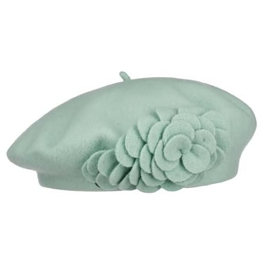 LIERYS berretto basco in lana agris flower donna - made the eu invernale inverno autunno/inverno - taglia unica verde menta