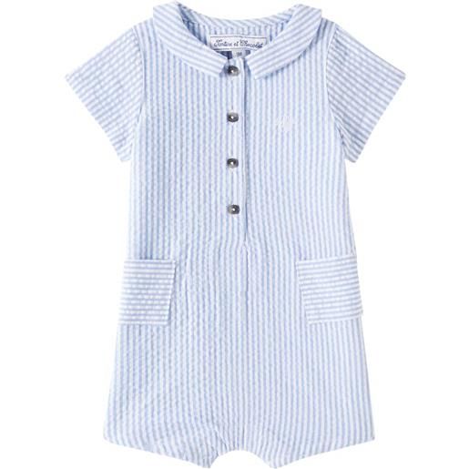 Tartine et Chocolat baby - jumpsuit corta in seersucker
