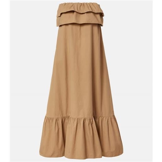 Saint Laurent abito lungo in saia di cotone