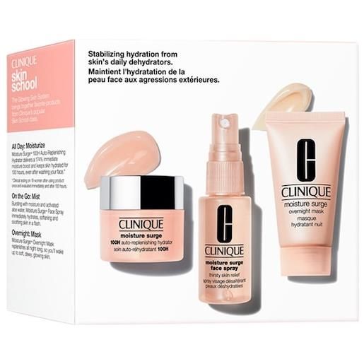 Clinique cura-della-pelle cura-idratante. Set regalo 100h auto-replenishing hydrator 15 ml + face spray thirsty skin relief 30 ml + overnight mask 30 ml 1 stk. (20,98 € / 1 pz. )