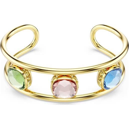 SWAROVSKI bracciale chroma, taglio cushion, placcato oro s - 15.7 cm