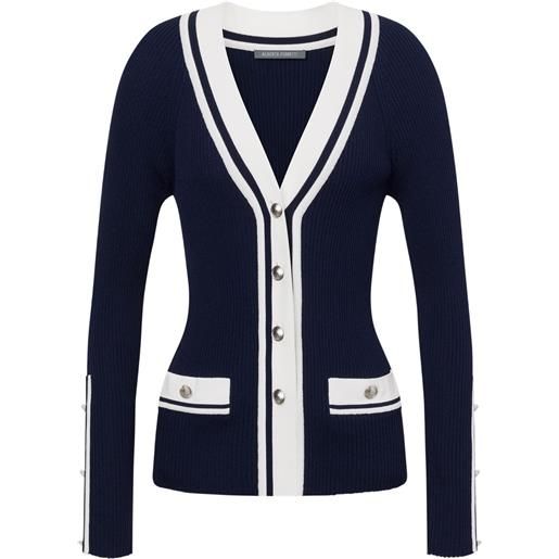 Alberta Ferretti cardigan con dettagli a contrasto - blu