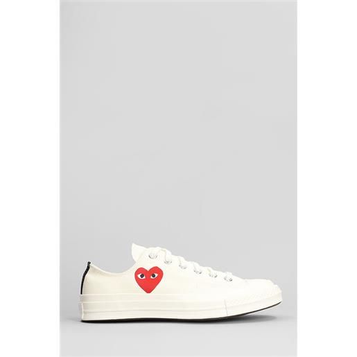 Converse x COMME des GARÃ‡ONS PLAY sneakers chuck 70 cdg low in cotone beige