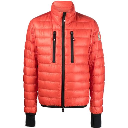 Moncler Grenoble piumino con applicazione - arancione
