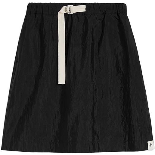 Jil Sander minigonna svasata con fibbia - nero
