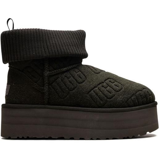 UGG stivali con plateau classic mini forest night - verde