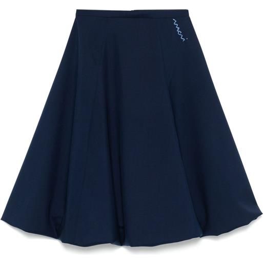 Marni gonna midi in lana - blu