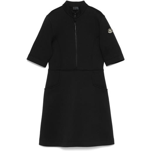 Moncler abito corto year of the snake in neoprene - nero