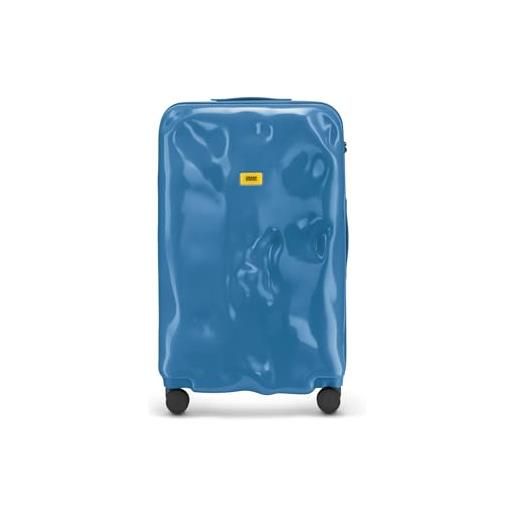 CRASH BAGGAGE icon large | trolley rigido valigia da viaggio (79x50x30 cm) design italiano 99 l capacità 4 ruote girevoli 100% in policarbonato chiusura a combinazione petrol blue (l)