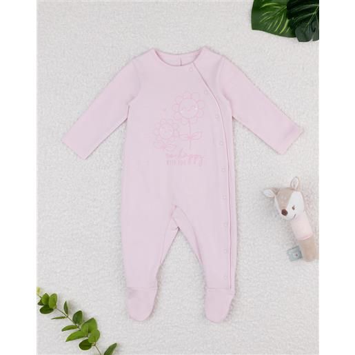 Prénatal tutina rosa bimba fiori stilizzati