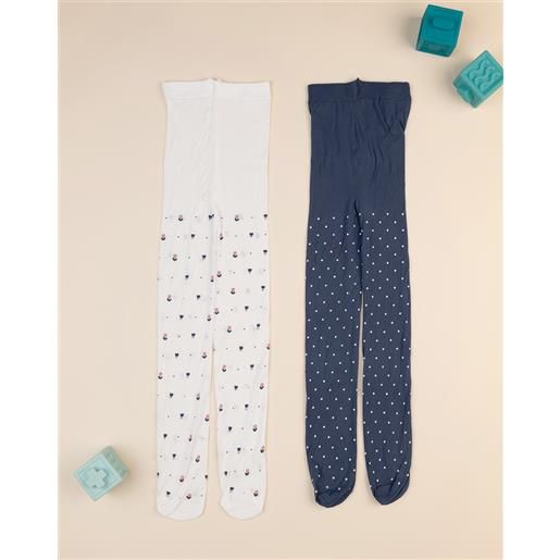 Prénatal pack 2 collant bambina "fiori"