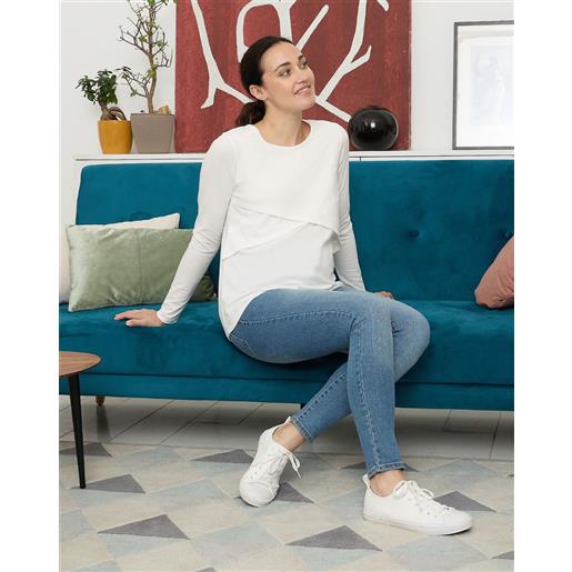 Prénatal pantalone premaman in denim stretch con fascia alta in vita