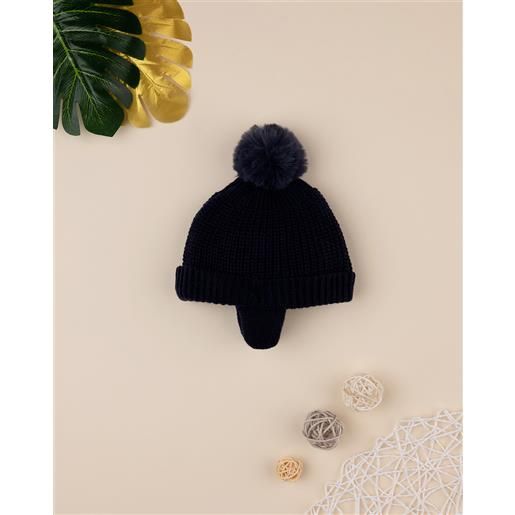 Prénatal cappellino in lana con pon pon pelo