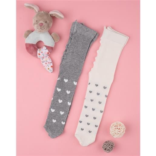 Prénatal pack 2 collant girl "cuori"