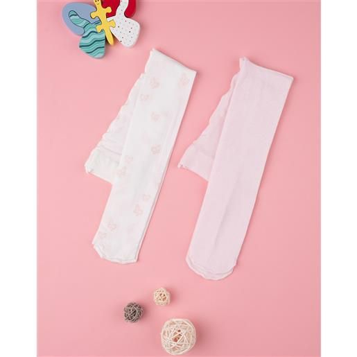 Prénatal collant microfibra white & pink