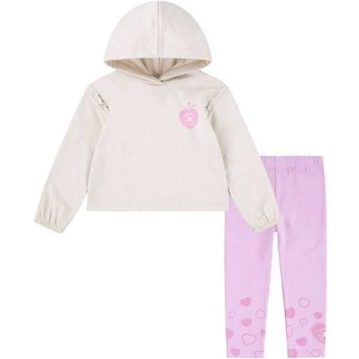 HADDAD CONVERSE set felpa con cappuccio e leggins converse