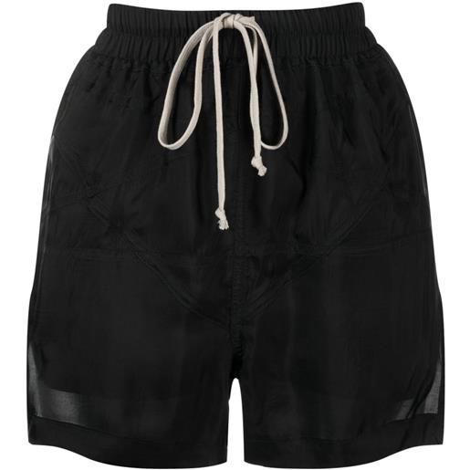 Rick Owens shorts con coulisse - nero