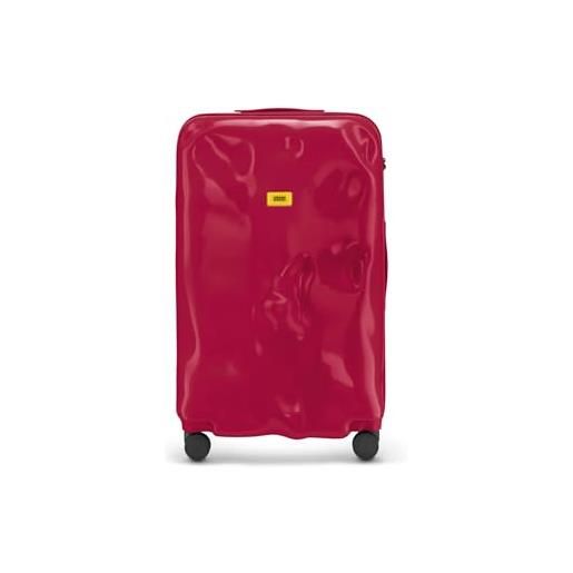 CRASH BAGGAGE icon large | trolley rigido valigia da viaggio (79x50x30 cm) design italiano 99 l capacità 4 ruote girevoli 100% in policarbonato chiusura a combinazione ruby red (l)