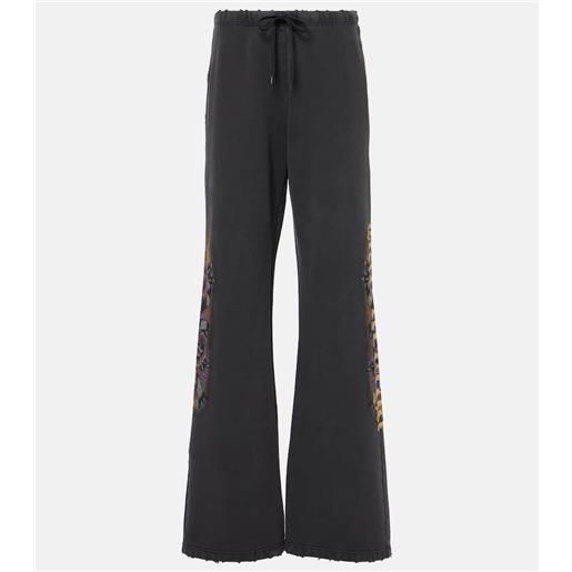 Balenciaga x under armour - pantaloni sportivi in pile di cotone