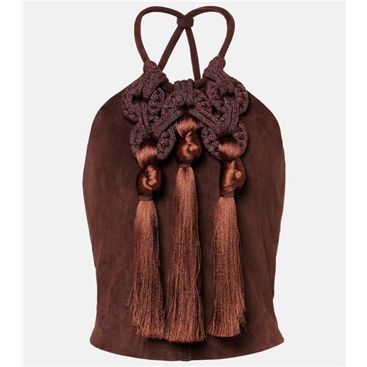 Johanna Ortiz top in pelle