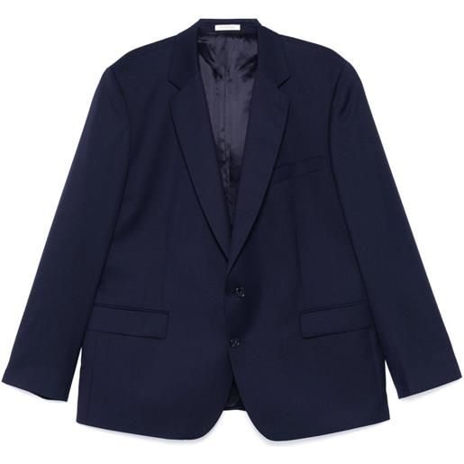 FURSAC blazer in lana vergine con revers a scialle - blu