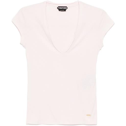 TOM FORD t-shirt con scollo a v - rosa