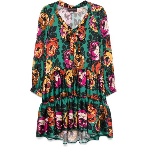 Talbot Runhof abito corto a fiori - verde