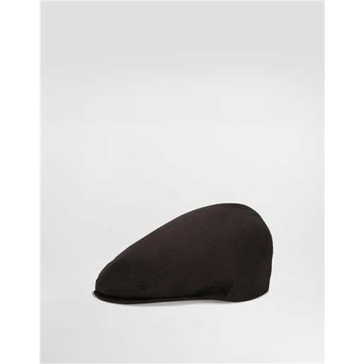 Dolce & Gabbana coppola in lino con placca logata