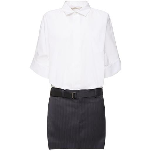 SACAI vestito doeskin mix