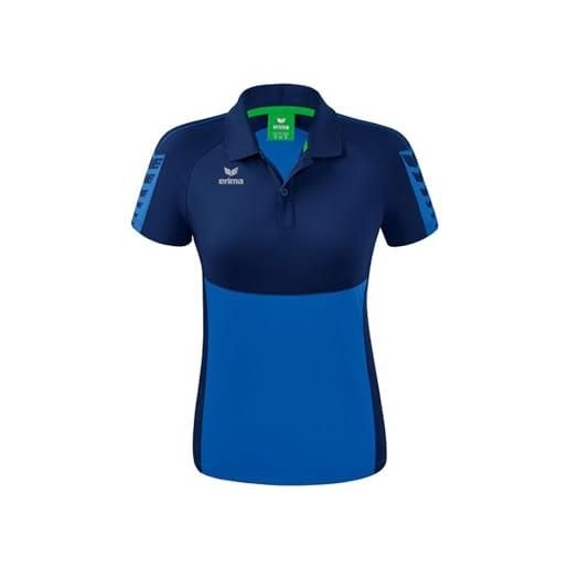 Erima maglietta polo six wings, new royal/new navy, 34 donna