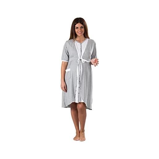 Premamy - pigiama premaman in cotone per donna (eu m)