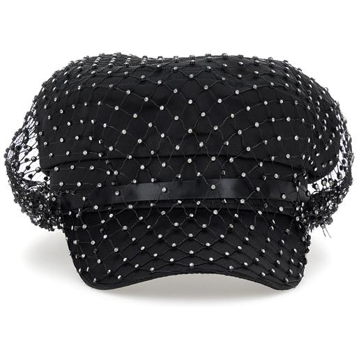 Monnalisa berretto satin con strass