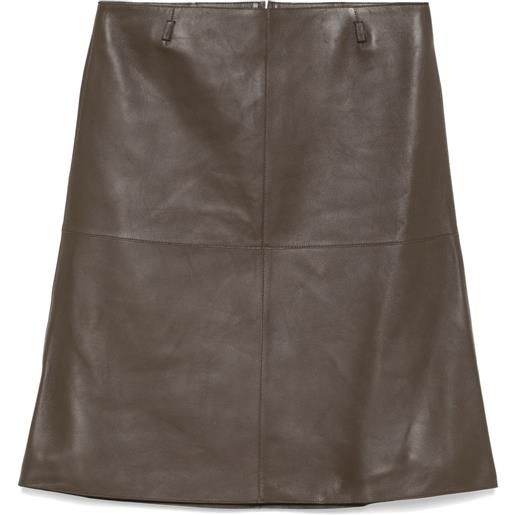 TOTEME gonna midi in pelle - marrone