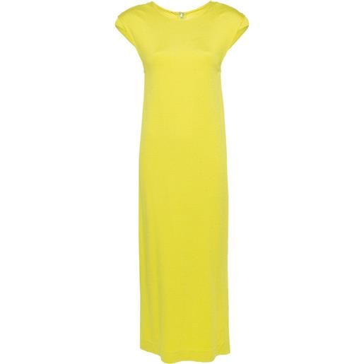 Jil Sander abito lungo con maniche rimovibili - verde