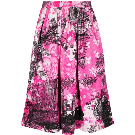 ERDEM gonna midi con effetto jacquard - rosa