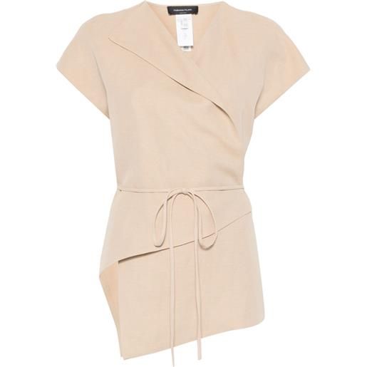 Fabiana Filippi gilet a portafoglio - toni neutri