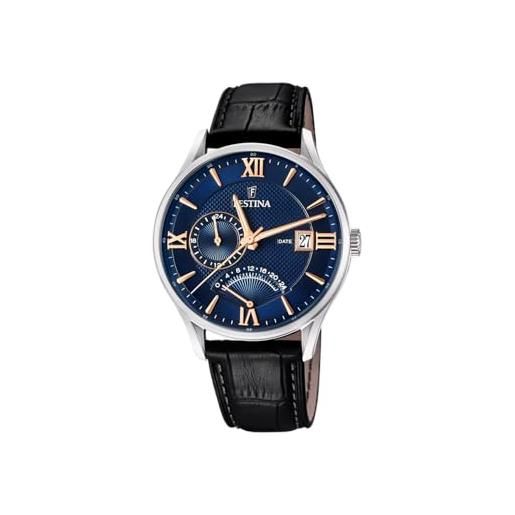 Festina - orologio da uomo f16985/c special prices cassa in acciaio inossidabile grigio cinturino in pelle nera