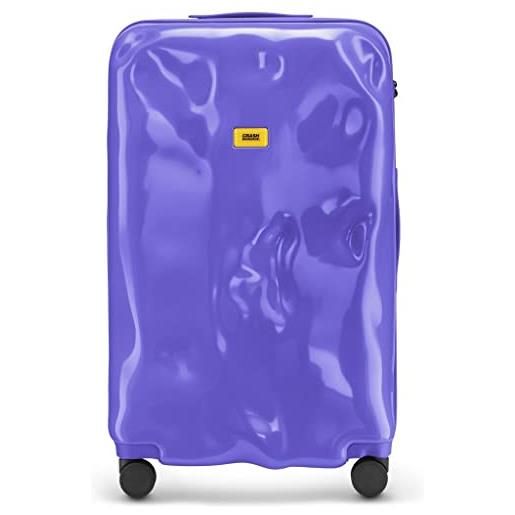 CRASH BAGGAGE icon large | trolley rigido valigia da viaggio (79x50x30 cm) design italiano 99 l capacità 4 ruote girevoli 100% in policarbonato chiusura a combinazione lavanda (l)