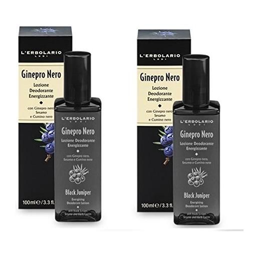 L' ERBOLARIO l 'erbolario - ginepro nero lozione deodorante energizzante 100ml - 2 confezioni