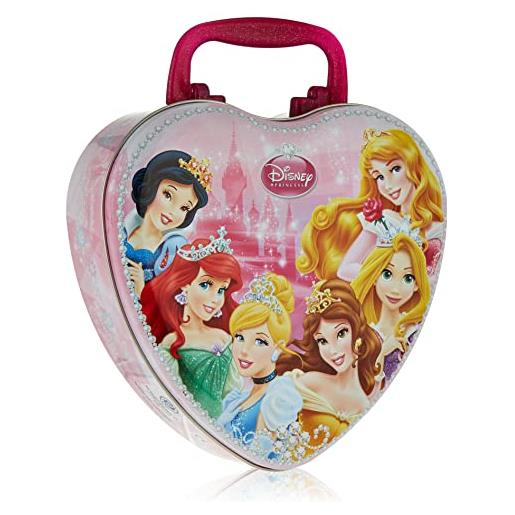 Disney princess/principesse/dono-impostato: cuore-valigia di metallo + eau de toilette (profumo) spruzzare 100 ml - per bambini